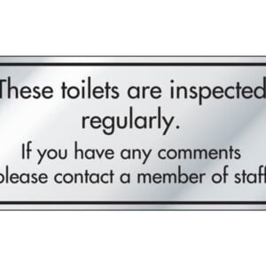 Toilet Inspection Information Door Sign