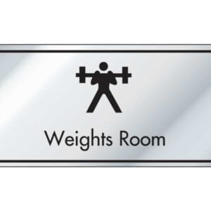Weights Room Information Door Sign