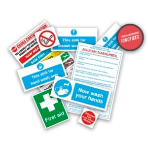 Health and Safety Signs Pack - Junior Catering Starter Pack