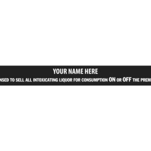 Licensed to Sell ON or OFF the Premises Bar Sign