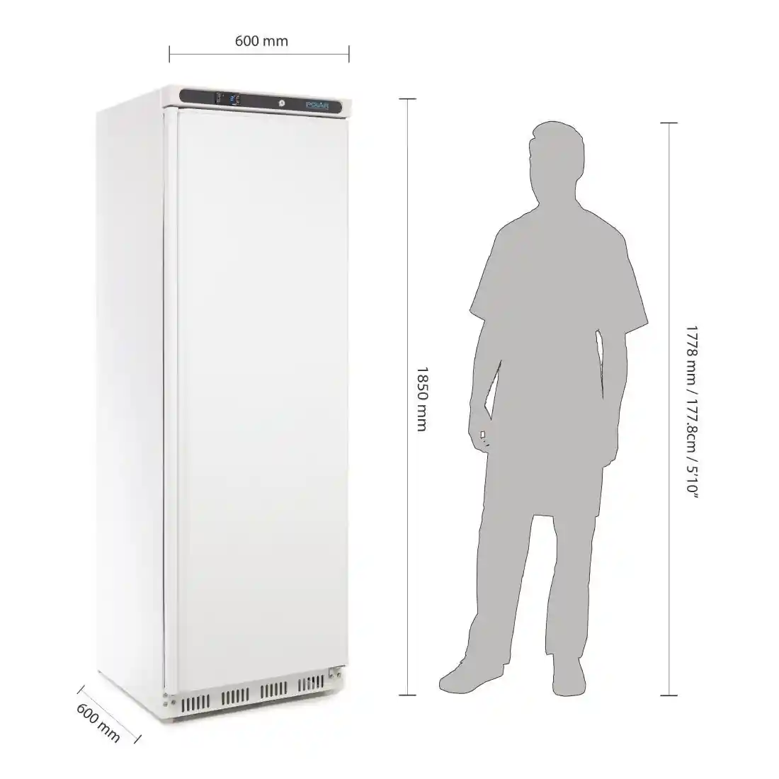 Polar Single Door Fridge White 400Ltr