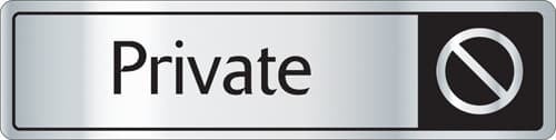Private Sign - Metal Door Signs