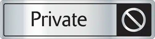 Private Sign - Metal Door Signs