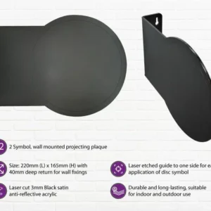 Projecting Toilet Door Sign