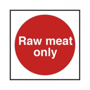 Raw Meat Only Sticker Sign