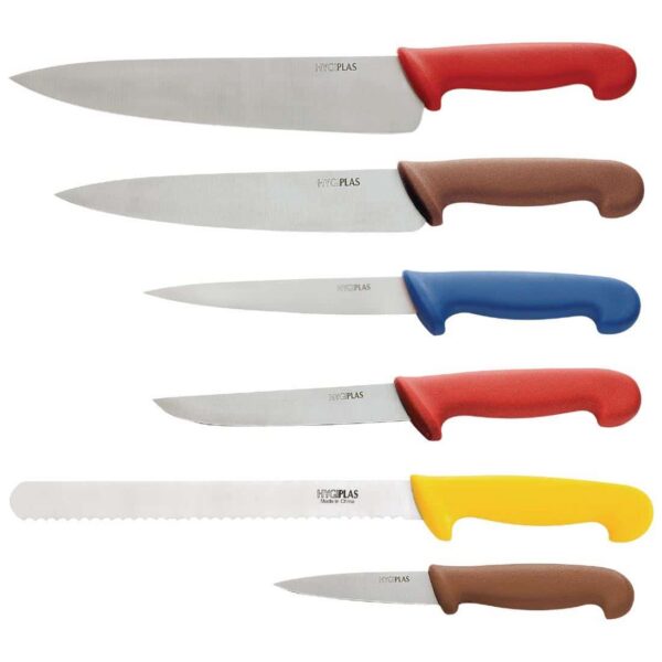 Hygiplas Colour Coded Chefs Knife Set with Wallet - Image 9