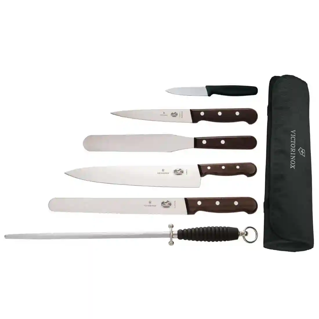 Victorinox 6 Piece Rosewood Knife Set with 20cm Chefs Knife with Wallet - Image 1