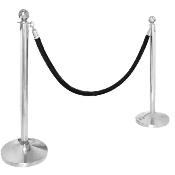 Bolero Stainless Steel Ball Top Barrier Post - Image 4