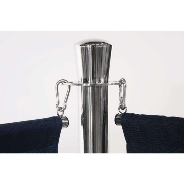 Bolero Stainless Steel Flat Top Barrier Post - Image 3