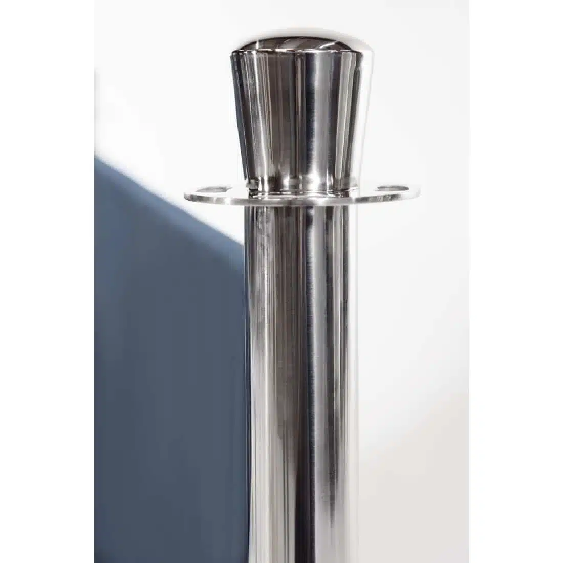 Bolero Stainless Steel Flat Top Barrier Post - Image 3