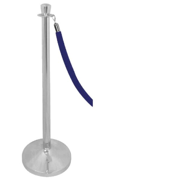 Bolero Stainless Steel Flat Top Barrier Post - Image 5