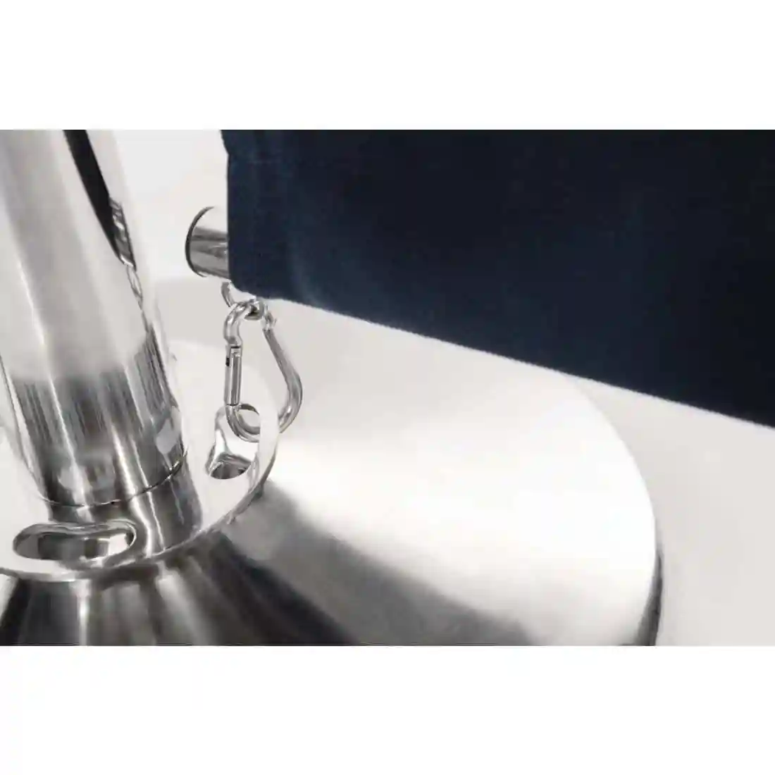 Bolero Stainless Steel Flat Top Barrier Post - Image 5