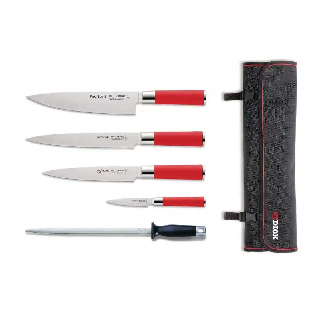 Dick Red Spirit 5 Piece Knife Set with Wallet - Image 1