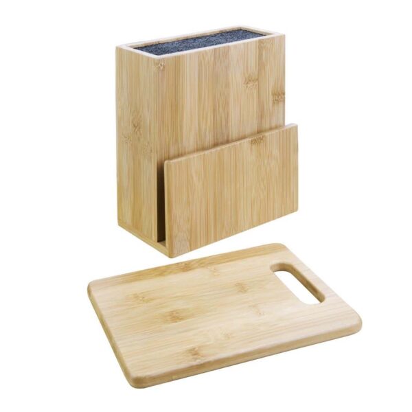 Vogue Prep Like A Pro 5-Piece Soft-Grip Knife Set With Knife Block and Chopping Board - Image 4