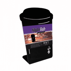 Coffee Cup Angled Portrait Tabletop counter top message board