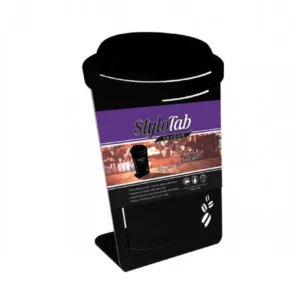 Coffee Cup Angled Portrait Tabletop counter top message board