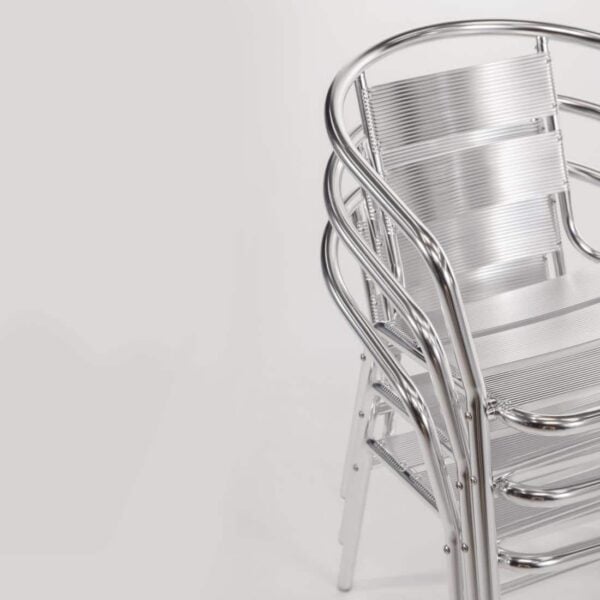 Bolero Aluminium Stacking Chairs (Pack of 4) - Image 6