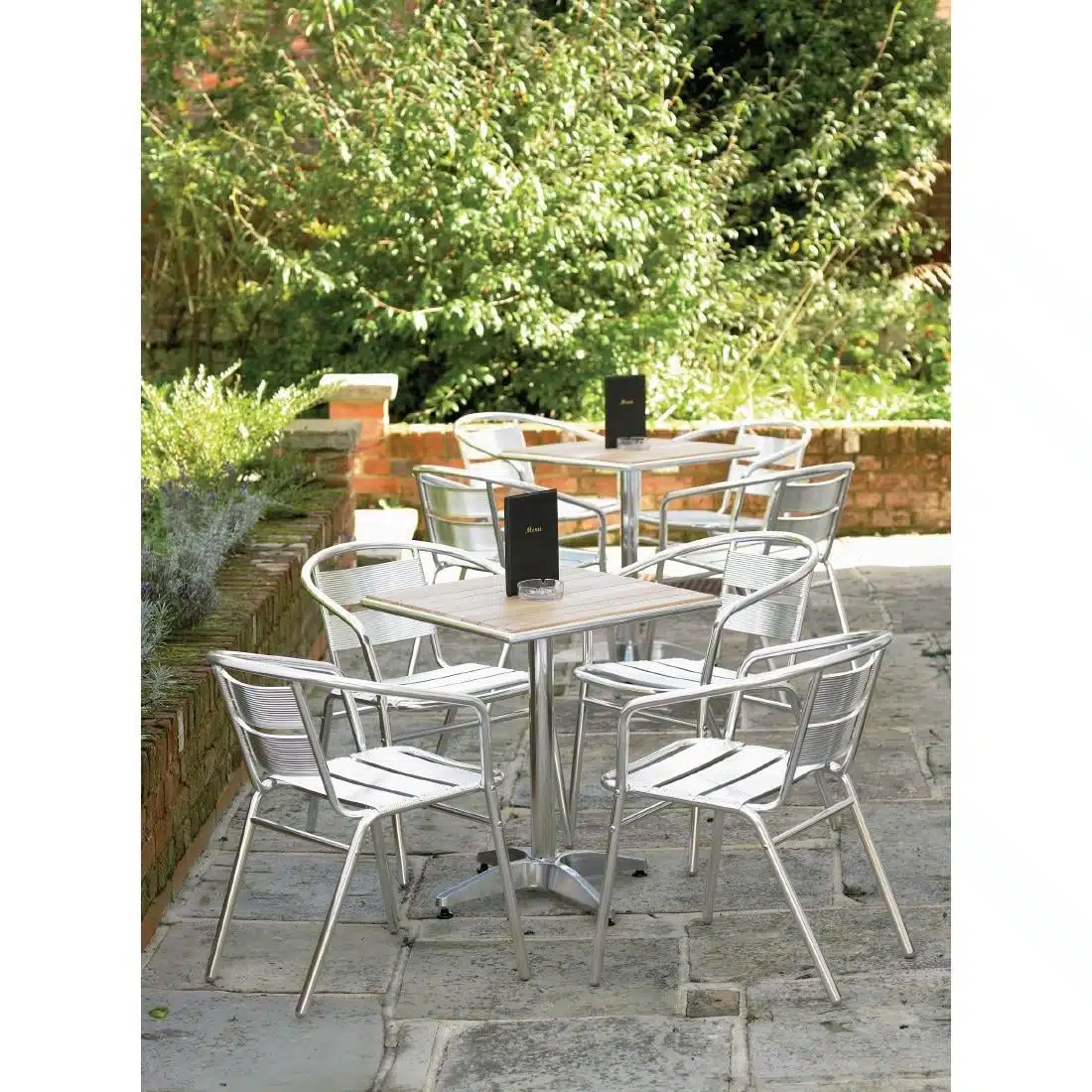 Bolero Aluminium Stacking Chairs (Pack of 4) - Image 6