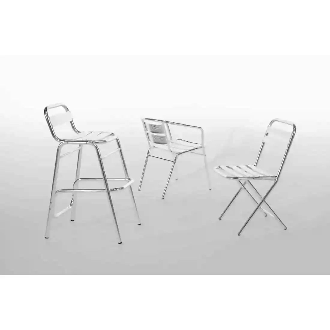 Bolero Aluminium Stacking Chairs (Pack of 4) - Image 10