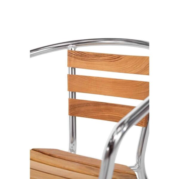 Bolero Aluminium and Ash Chairs (Pack of 4) - Image 6