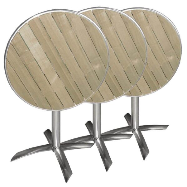 Bolero Round Flip Top Table Ash 600mm - Image 9