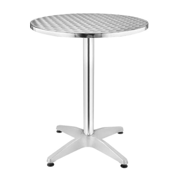 Bolero Steel and Aluminium Round Bistro Table 800mm - Image 2