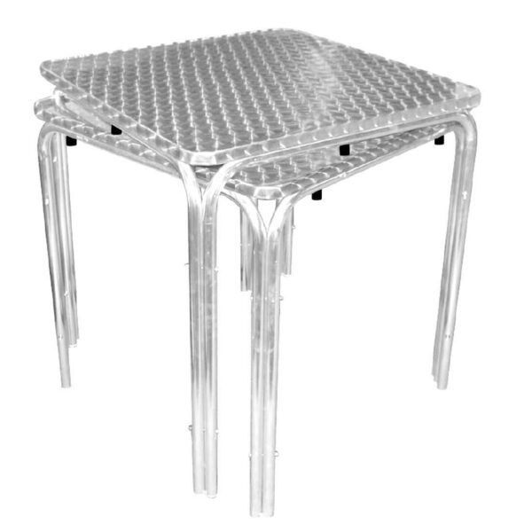 Bolero Square Stacking Table Stainless Steel 700mm - Image 5