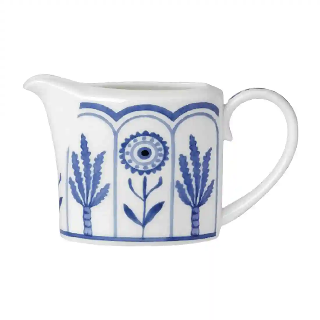 William Edwards Sultan's Garden Blue Milk Jug Coupe 220ml (Pack of 12)