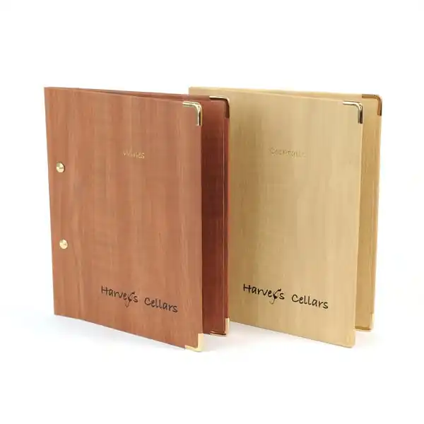 Wood-effect Menu Covers