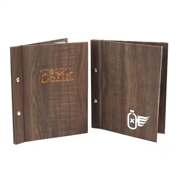 Wood-effect Menu Covers
