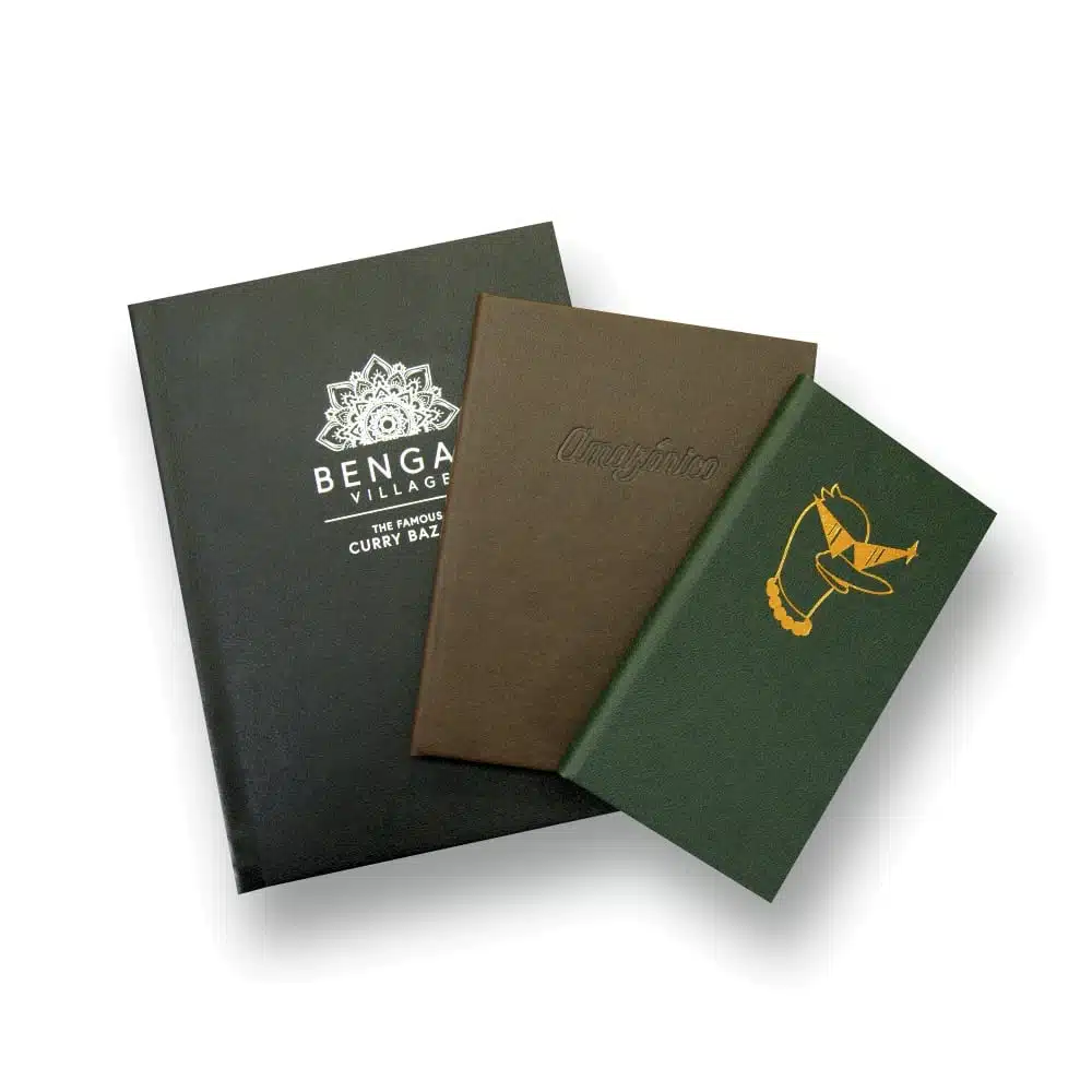 Fine Grain Faux Leather Menu Covers