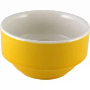 Churchill New Horizons Colour Glaze Consomme Bowls Yellow 105mm