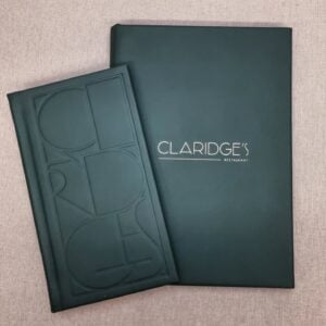 Claridges restaurant menu