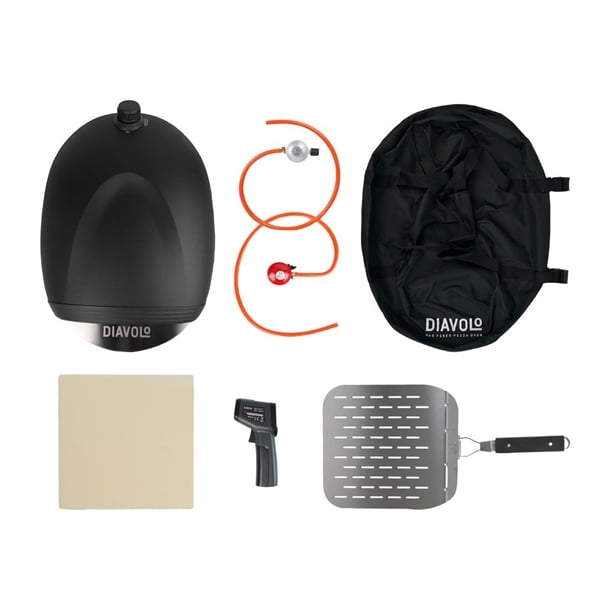 Order Diavolo Gas Pizza Oven Bundle Black DEL-3003 online at Smart Hospitality Supplies