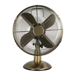 Buy Status 12" Oscillating Antique Brass Desktop Fan From Smart Hospitality Supplies