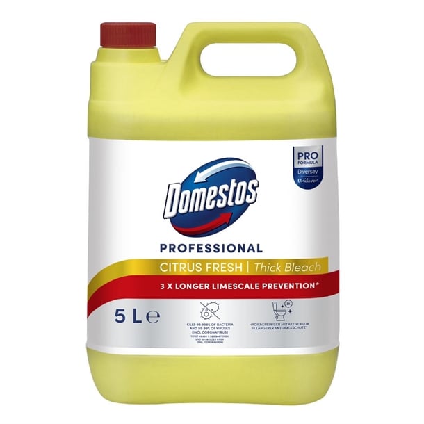 Buy wholesale bulk Domestos Professional Citrus Bleach Concentrate 5Ltr from Smart Hospitality Supplies