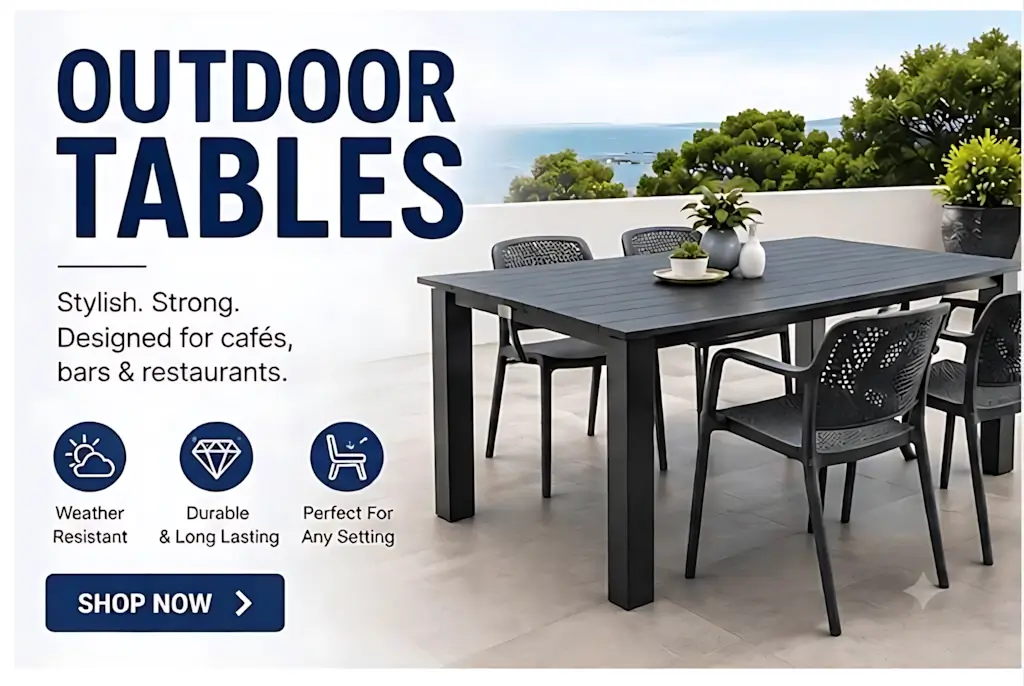Buy outdoor tables for restaurants, cafés, pubs and bars