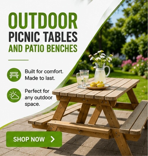 Buy outdoor picnic and patio benches from Smart Hospitality Supplies