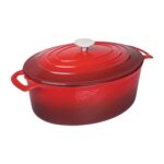 Vogue Red Oval Casserole Dish 6Ltr