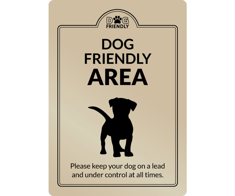 Dog Friendly Area Interior Sign