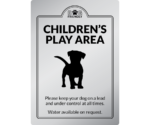 Dog Friendly Childrens Play Area - Exterior Sign