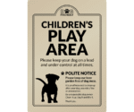 Dog Friendly Childrens Play Area - Clean it up, Bag It, Bin It - Exterior Sign