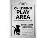 Dog Friendly Childrens Play Area - Clean it up, Bag It, Bin It - Exterior Sign