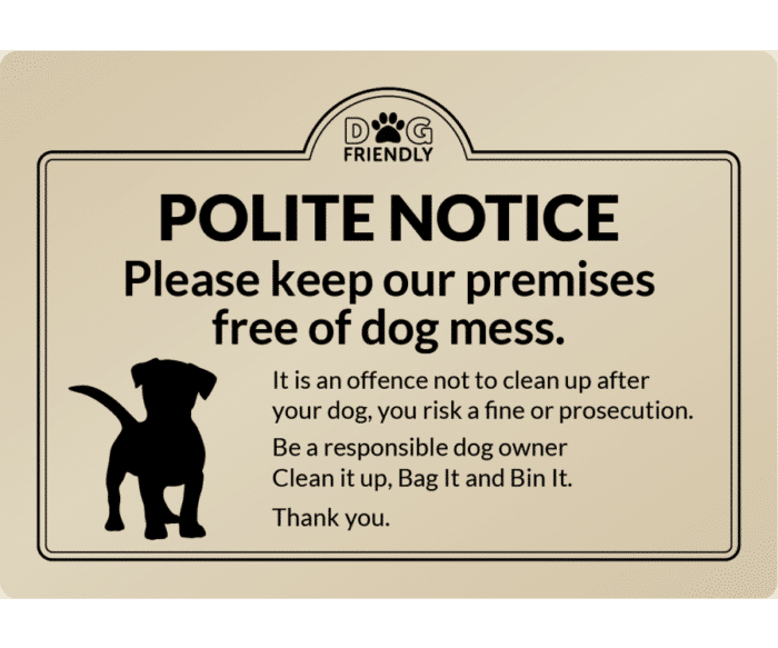 Dog Mess Clean It Up - Exterior Sign