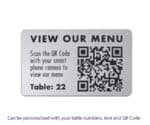 QR Code Table Number 100 x 60mm