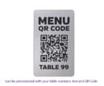 QR Code Table Number 100 x 60mm