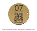 QR Code Table Number 60mm Disc