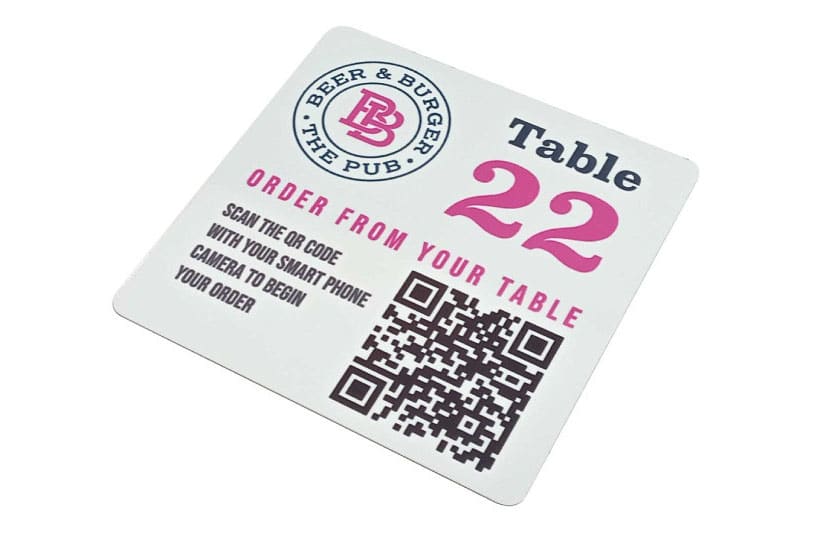 QR Code Full Colour Table Number 100 x 100mm