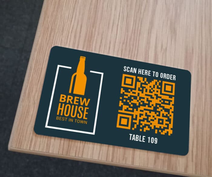 QR Code Full Colour Table Number 100 x 60mm