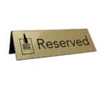 Branded Laser Engraved Reserved Sign